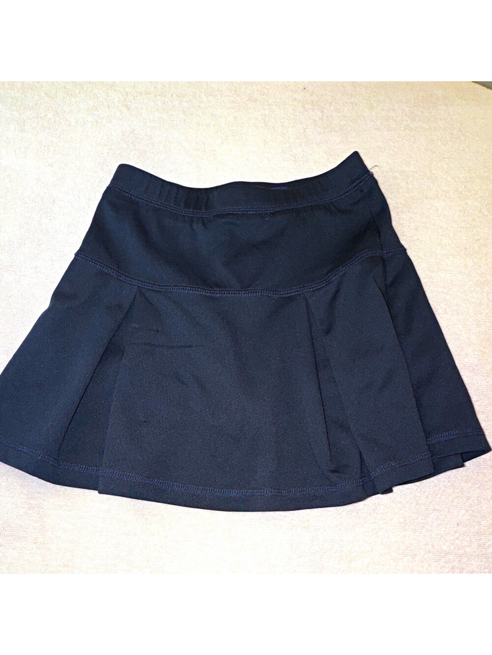 IZOD Girls Pleated School Uniform Skirt Black Size 6 Regular Pull-On Elastic